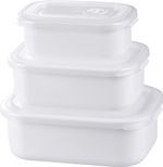 Ételhordó MagicHome Lunchbox szett MB41, 3 db, 700/1300/2100 ml, téglalap alakú, nyitható fedél