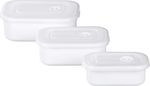 Container MagicHome Lunchbox set MB41, set of 3 pcs, 700/1300/2100 ml, rectangular, openable lid