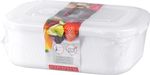Ételhordó MagicHome Lunchbox szett MB41, 3 db, 700/1300/2100 ml, téglalap alakú, nyitható fedél