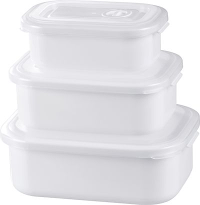 Edény MagicHome Lunchbox szett MB41, 3 db-os szett, 700/1300/2100 ml, téglalap alakú, nyitható fedél