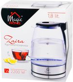 Vízforraló MagicHome Zaira, 1850-2200 W, 230 V, 50 Hz, 1800 ml, gyorsforraló