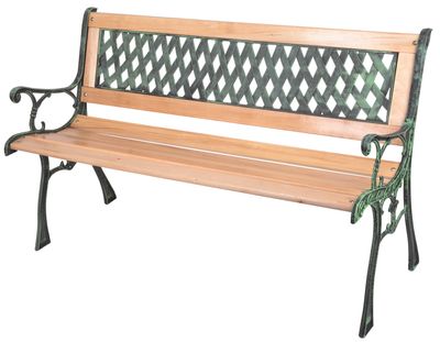 <p>Garden bench GODIVA, 122x54x73 cm, wood/plastic</p>