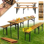 Beer set DORTMUND Standard3, table 175x46x77 cm, 2x bench 175x23x47 cm, wood 25 mm