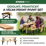 Beer set DORTMUND Standard3, table 175x46x77 cm, 2x bench 175x23x47 cm, wood 25 mm