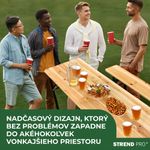 Beer set DORTMUND Standard3, table 175x46x77 cm, 2x bench 175x23x47 cm, wood 25 mm