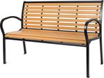 Lavička záhradná KIMBRA, 120x41x82 cm, oceľ/plast