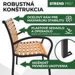 Bench KIMBRA, garden, 120x41x82 cm, steel/plastic