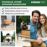 Bench KIMBRA, garden, 120x41x82 cm, steel/plastic