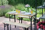 Beer Set DORTMUND Mini3, table 117x56x76.5 cm, 2x bench 117x25x46.5 cm, wood 27 mm
