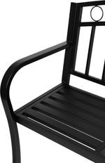 Bench PEGI, garden, with small table, metal, 127x53x84 cm