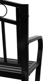 Bench PEGI, garden, with small table, metal, 127x53x84 cm