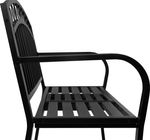 Bench PEGI, garden with stool, metal 127x53x84 cm