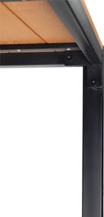 Szett GARDIVA kerti, asztal 118x58x75,5 cm, 2x pad 108x25x45 cm