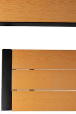 Kerti készlet GARDIVA, asztal 118x58x75,5 cm, 2x pad 108x25x45 cm