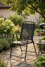 Chair MANINI, black, garden, folding, 58x63x93 cm