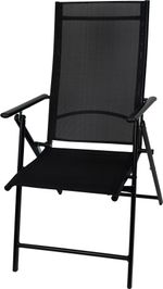 Chair MININI, black, garden, adjustable, 56x71x106 cm