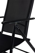 Chair MININI, black, garden, adjustable, 56x71x106 cm