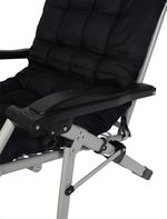 Lounger POHO, black, adjustable, 65x160x110 cm
