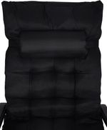 Lounger POHO, black, adjustable, 65x160x110 cm
