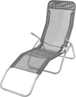 Lounger JAMAICA, grey, 140x60x95 cm