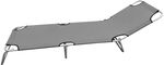 Lounger PANAMA, grey, 188x55x27 cm