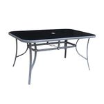 Table LEQ GREGORY Moonstone, 5 mm glass, 150x90x70 cm