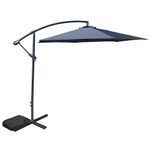 Parasol DEMI, 300 cm, 42 mm, grey, PE 180 g, garden