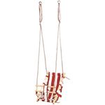 Swing LEQ FUMIKO, 36x24x45 cm, children's, fabric/wood, red