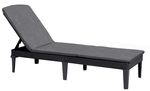 Lounger Allibert JAIPUR, graphite, with cushion