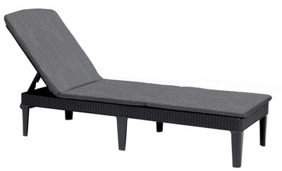 Lounger Allibert JAIPUR, graphite, with cushion