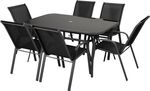 Terrace set ANTOINE, 1x table, 6x chair, Moonstone