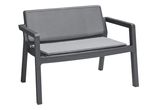 Set terasový Allibert EMILY, graphite, stôl, 2x kreslo, 1x dvojkreslo, podušky