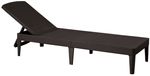 Lounger Allibert JAIPUR, whiskey brown, deck chair