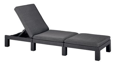 Lounger Allibert DAYTONA, graphite/coolgrey, deck chair