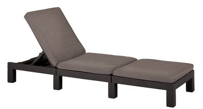 Lounger Allibert DAYTONA, brown/warm taupe, deck chair