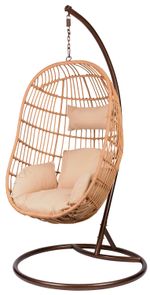 Hanging chair CELEBES, PE rattan, rocking