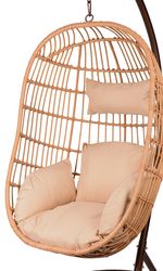 Hanging chair CELEBES, PE rattan, rocking