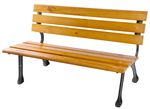 Lavička PAYTON, záhradná, kov/drevo, 122x58x72 cm