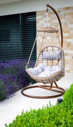 Chair SULAWESI, max. 150 kg, PE rattan, rocking, garden, with cushions
