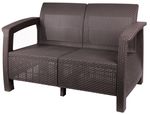 Outdoor sofa ARUBA2, brown, without seat cushions