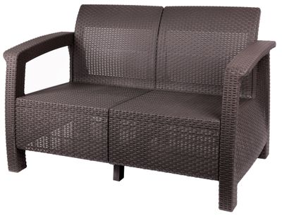 Outdoor sofa ARUBA2, brown, without seat cushions