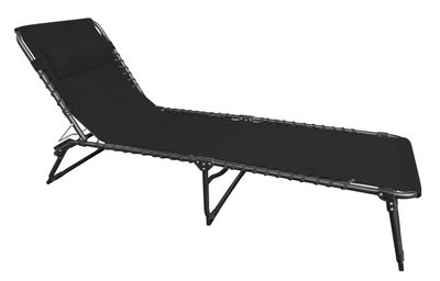 VERACRUZ Lounger, black, adjustable, 190x58x28 cm