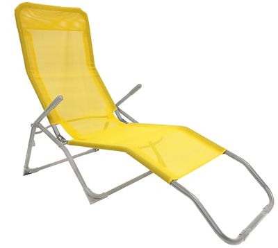 Sunbed JAMAICA, yellow 140x60x96 cm