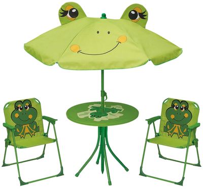 Set LEQ MELISENDA Rana, frog, parasol 105 cm, table 50 cm, 2 chairs