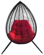 Chair CANOONA, max. 120 kg, black-red, standing