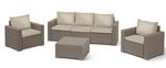 Terrace set Allibert CALIFORNIA, cappuccino/sand,table, 2x armchair, 1x triple armchair