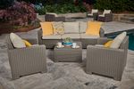 Terrace set Allibert CALIFORNIA, cappuccino/sand,table, 2x armchair, 1x triple armchair