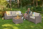 Terrace set Allibert CALIFORNIA, cappuccino/sand,table, 2x armchair, 1x triple armchair