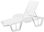 Sunbed LETTINO FISSO White, white, 192x100x71 cm