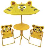 Kerti készlet LEQ MELISENDA Tigre, tigris, napernyő 105 cm, asztal 50 cm, 2 szék, gyermek